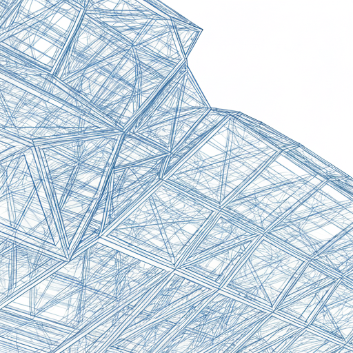 Pale structural forms representing a carefully bounded decision