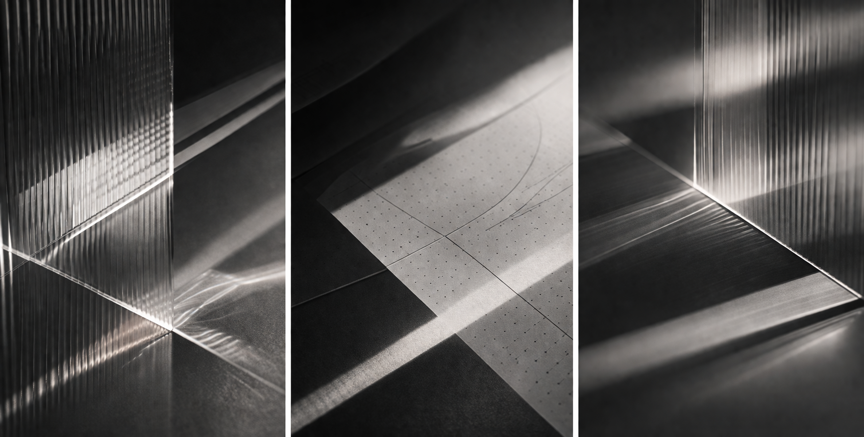 A vertical sequence of decision materials moving from complexity toward clarity